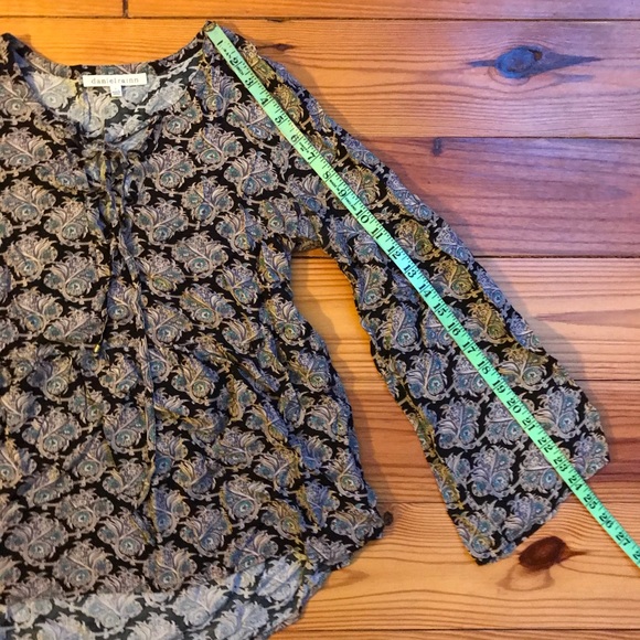 Daniel Rainn Purple Black Boho Peplum Top, EUC, S - Picture 11 of 16